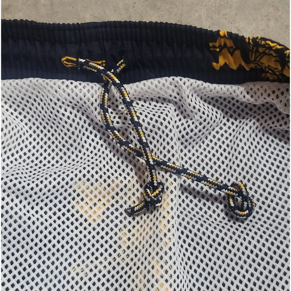 Mens Columbia PFG WVU West Virginia Mountaineers Swim Trunks Large 6